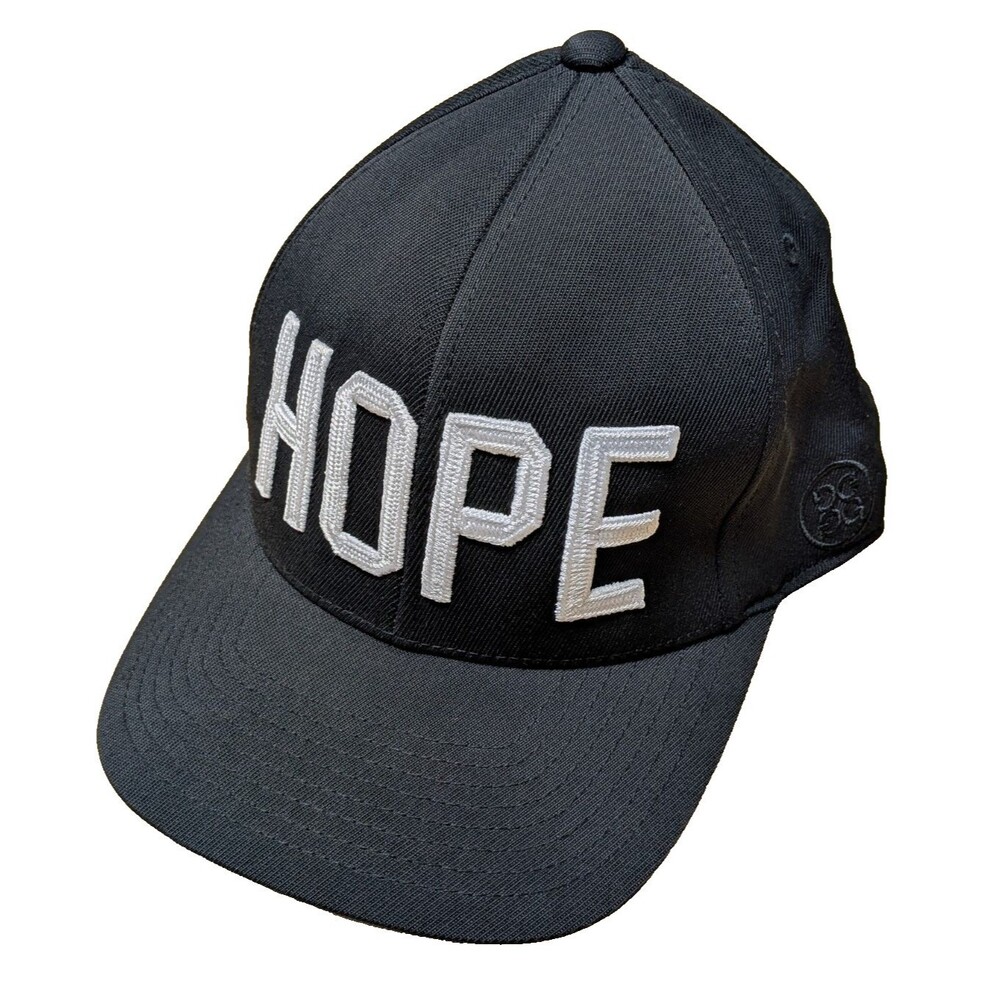 G/FORE Golf Hat Mens Snapback Adjustable Black HOPE Script Cap